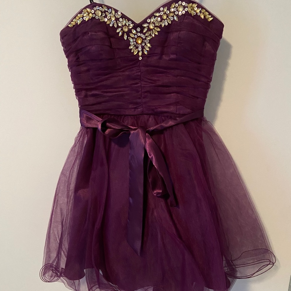 Strapless Mini Dress w/ Bejeweled Top